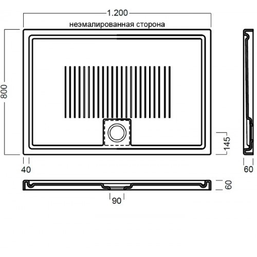 Керамический поддон для душа Hatria Leaf 120x80