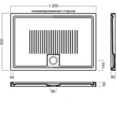 Керамический поддон для душа Hatria Leaf 120x80