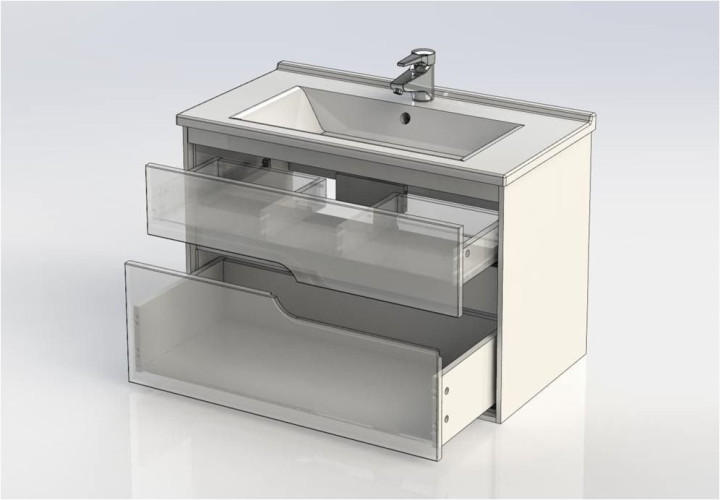 Тумба под раковину Aquanet Модена 85 белый