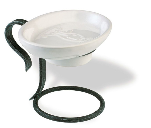 Stil Haus Flora, настольная керамическая мыльница, цвет античный черный