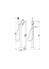 Смеситель для отдельностоящей ванны BOCH MANN ALBANO Brush Nickel BM8924 Никель