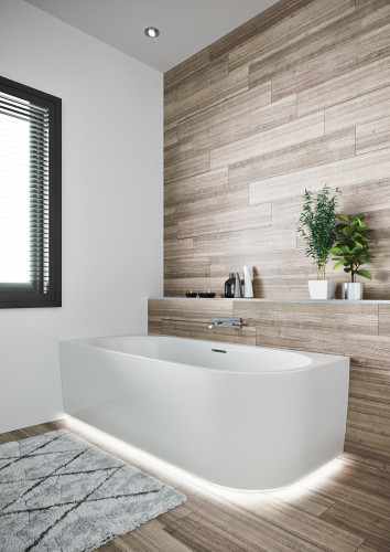 Акриловая ванна Riho DESIRE CORNER RECHTSWHITE GLOSSYSPARKLE SYSTEM/LED B087004005