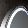 Xpertials OLEKR, круглое зеркало 60 см с LED подсветкой: датчик вкл/выкл подсветки с диммером и датчик антизапотевания, профиль глянцевый хром