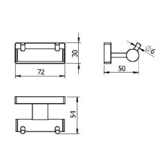 Двойной крючок Langberger Alster 10932B