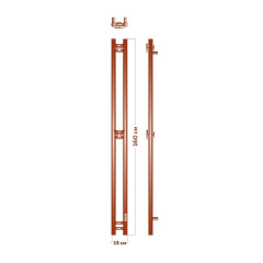 Полотенцесушитель электрический (I-образный) Bauedge Stella DB-0065, 13x160 см