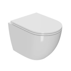 Унитаз подвесной безободковый Bauedge Торнадо BL0001-HQ, белый