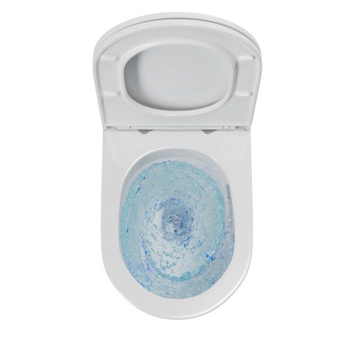 Унитаз подвесной безободковый Bauedge Торнадо BL0001-HQ, белый