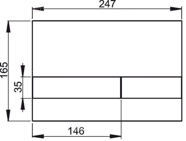 Кнопка смыва alcadrain 24.7х1.9х16.5 для инсталляции, пластик, цвет Черный (M1728-5)