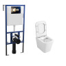 Комплект унитаза Bauedge BS0001 с инсталляцией Nova NV4501 и кнопкой Nova NV7316