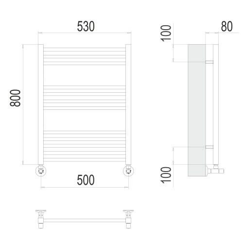 Полотенцесушитель TERMINUS Люкс Сицилия П12 500х800 NEW