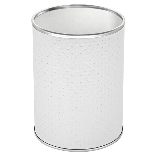 Ведро для мусора 3л открытое Geralis M-PWH-B PUNTO белое, кант хром