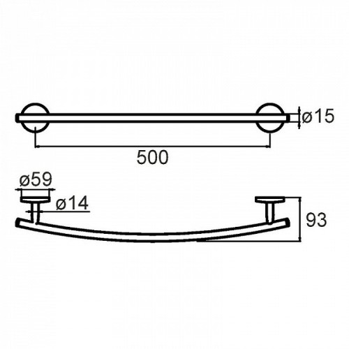 Полотенцесушитель Milardo Cadiss, сплав металлов (CADSM10M49)