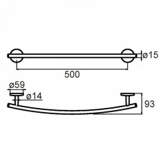 Полотенцесушитель Milardo Cadiss, сплав металлов (CADSM10M49)