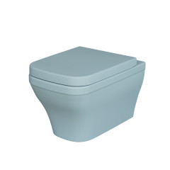 Унитаз Benefit 203T20801R (535*340*360) ГОЛУБОЙ МАТОВЫЙ подвесной БЕЗОБОДКОВЫЙ