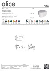 Alice Hide Round, подвесной безободковый унитаз c крепежом fix10, 57x37 см, цвет белый глянцевый