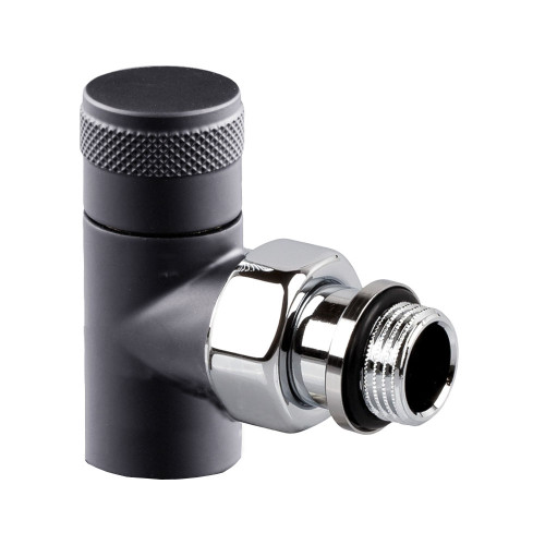 Запорный клапан угловой SR Rubinetterie Tondera 1/2", чёрный матовый