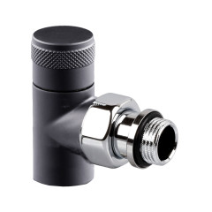 Запорный клапан угловой SR Rubinetterie Tondera 1/2", чёрный матовый