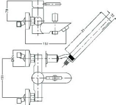 Смеситель для ванны Bugnatese Sirio 6702