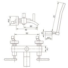 Смеситель для ванны Migliore Syntesi ML.SNS-7902.CR