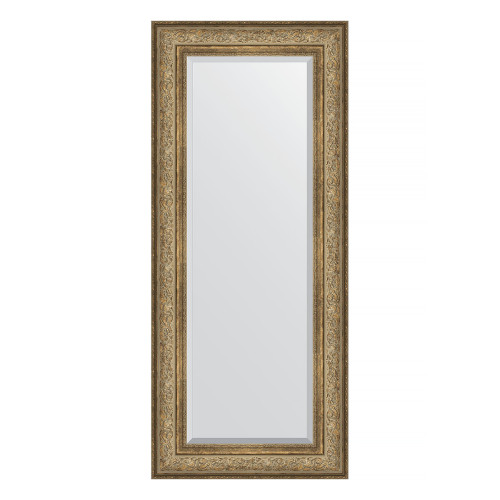 Зеркало настенное с фацетом EVOFORM в багетной раме виньетка античная бронза, 60х140 см, BY 3529