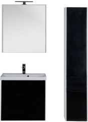 Мебель для ванной Aquanet Латина 70 черный (2 ящика)