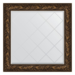 Зеркало настенное с гравировкой EVOFORM в багетной раме Византия бронза, 89х89 см, BY 4330