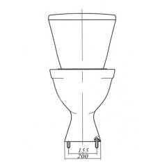 Унитаз компакт детский Вершок Лобненский стройфарфор, сливная арматура+сиденье (10/1/5/3-24)