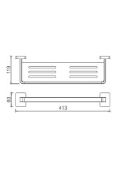 Душевая полка Quadro 082803 Cr
