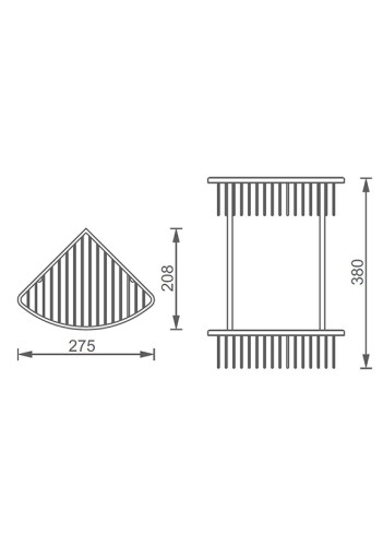 Полка для ванной B 082302 Cr