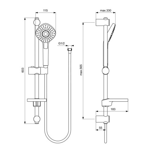 Ideal Standard CERAPLAN III BD005AA Набор 3-в-1 Смесители и душевой гарнитур