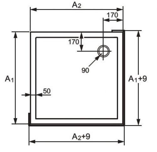 Поддон для душа  Huppe Verano 235012.055