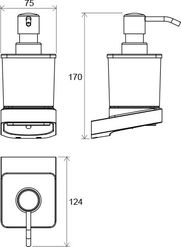 Дозатор жидкого мыла Ravak 10° Подвесной, (X07P323)