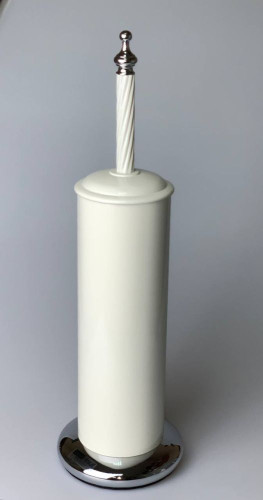 Stil Haus Giunone, напольный металлический ёрш, цвет хром - белый