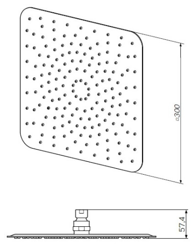 Верхний душ AM PM 30 F05S0003
