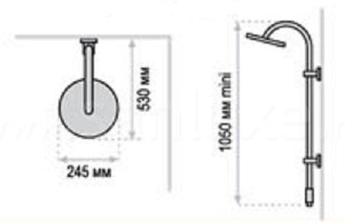 Душевой гарнитур Valentin Ska с тропическим душем