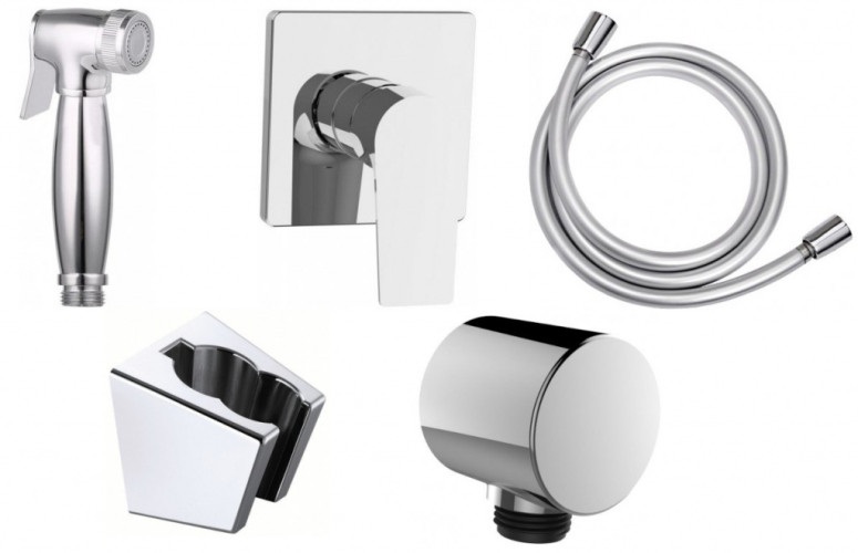 Набор смесителя с гигиеническим душем Aquanet Static 1.01