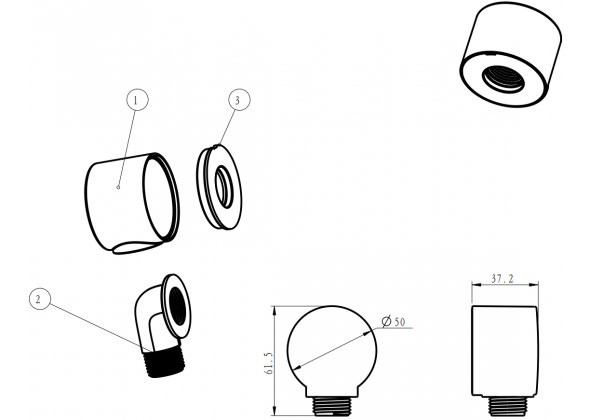 Набор смесителя с гигиеническим душем Aquanet Static 1.01