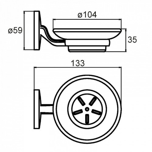 Мыльница настенная Milardo Cadiss, стекло (CADSMG0M42)