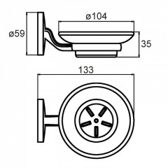 Мыльница настенная Milardo Cadiss, стекло (CADSMG0M42)