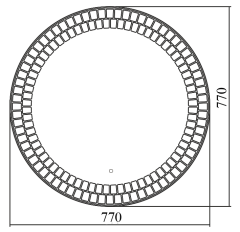 Зеркало AZARIO Армада d770 c подсветкой и диммером, сенсорный выключатель (LED-00002513)