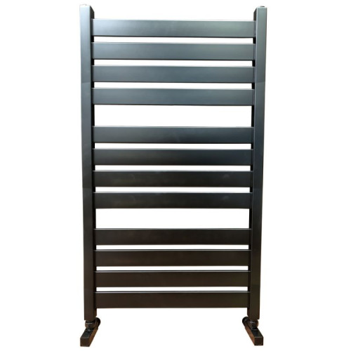 Полотенцесушитель Ника MODERN ЛМ-7 100/50 RAL9005 черный матовый с вентилями (комплект люкс)