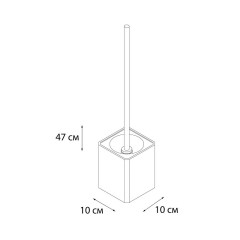Ёрш для унитаза Fixen Text, белый (FX-230-5)