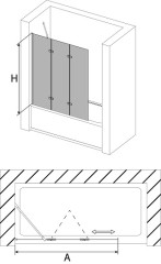 Шторка на ванну Avek Fort Z 10532 120x140