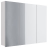 Шкаф зеркальный ALMI, 80 см, 3 дверцы, 6 стеклянных полок, белый