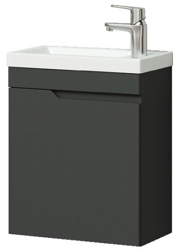 Тумба Итана Alexa 45 455х250х570 подвесная с раковиной Фостер 45 левый Графит (CS00080609)