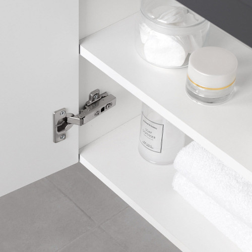 Тумба Итана Alexa 45 455х250х570 подвесная с раковиной Фостер 45 левый Графит (CS00080609)