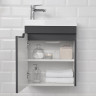 Тумба Итана Alexa 45 455х250х570 подвесная с раковиной Фостер 45 левый Графит (CS00080609)