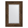 Зеркало настенное с фацетом EVOFORM в багетной раме состаренное дерево с орнаментом, 62х92 см, BY 3430