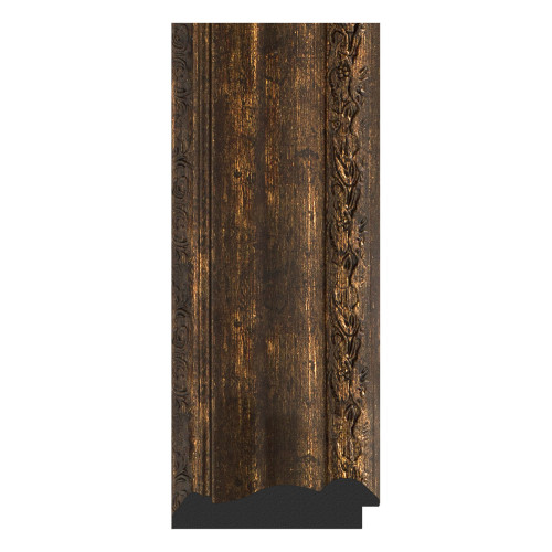 Зеркало настенное с фацетом EVOFORM в багетной раме состаренное дерево с орнаментом, 62х92 см, BY 3430