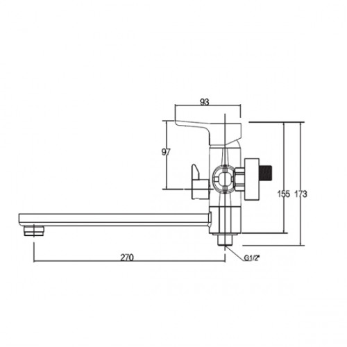 Смеситель для ванны с душем KAISER Vega (63055)